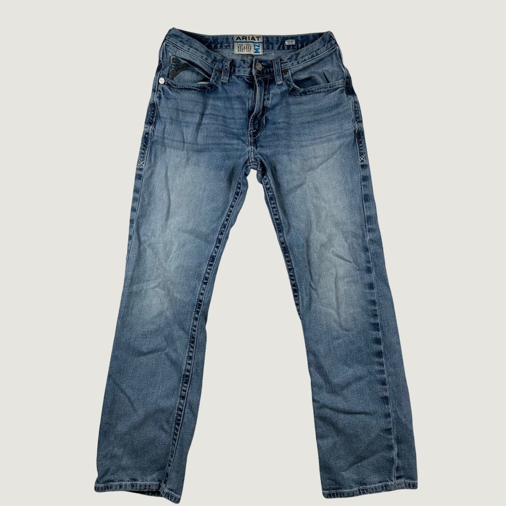 Ariat M2 Relaxed Boot Cut Jeans Mens Traditional Denim 32x32 Blue Workwear